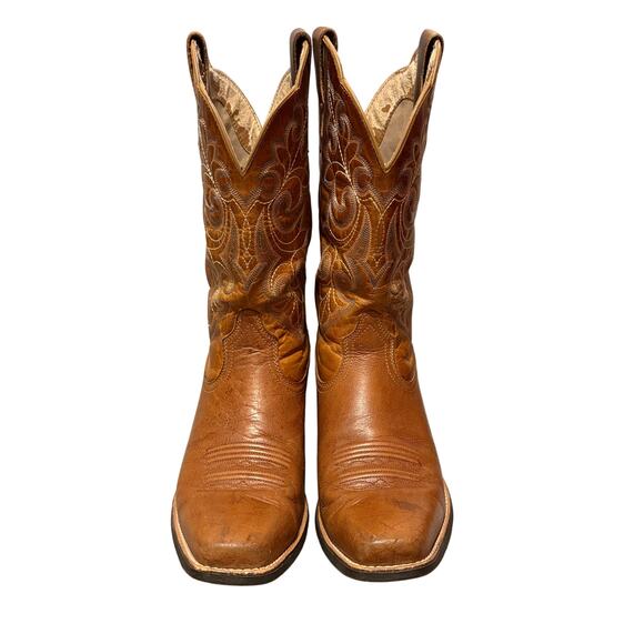 Ariat Round Up Women’s 10B Square Toe Western Cowboy Boots - Picture 2 of 13